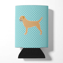 Load image into Gallery viewer, Border Terrier  Checkerboard Blue Can or Bottle Hugger BB3689CC