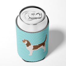 Load image into Gallery viewer, Grand Basset Griffon Vendeen  Checkerboard Blue Can or Bottle Hugger BB3690CC