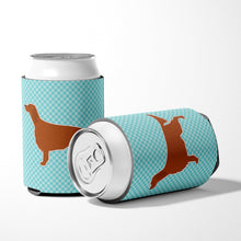 Load image into Gallery viewer, Irish Setter  Checkerboard Blue Can or Bottle Hugger BB3693CC