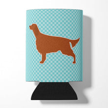 Load image into Gallery viewer, Irish Setter  Checkerboard Blue Can or Bottle Hugger BB3693CC
