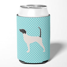 Load image into Gallery viewer, English Pointer  Checkerboard Blue Can or Bottle Hugger BB3695CC