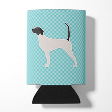 Load image into Gallery viewer, English Pointer  Checkerboard Blue Can or Bottle Hugger BB3695CC
