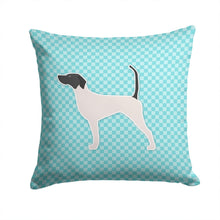 Load image into Gallery viewer, English Pointer  Checkerboard Blue Throw Pillow - 14x14 Decorative Pillow – Art for Your Home &amp; Patio BB3695PW1414