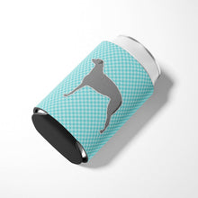 Load image into Gallery viewer, Scottish Deerhound  Checkerboard Blue Can or Bottle Hugger BB3696CC