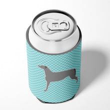 Load image into Gallery viewer, Scottish Deerhound  Checkerboard Blue Can or Bottle Hugger BB3696CC