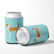 Load image into Gallery viewer, American Foxhound  Checkerboard Blue Can or Bottle Hugger BB3698CC