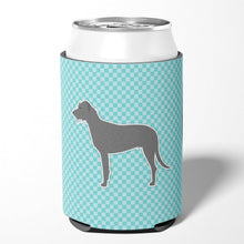 Load image into Gallery viewer, Irish Wolfhound  Checkerboard Blue Can or Bottle Hugger BB3703CC