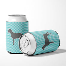 Load image into Gallery viewer, Irish Wolfhound  Checkerboard Blue Can or Bottle Hugger BB3703CC