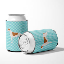 Load image into Gallery viewer, Greyhound  Checkerboard Blue Can or Bottle Hugger BB3705CC