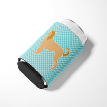 Load image into Gallery viewer, Afghan Hound  Checkerboard Blue Can or Bottle Hugger BB3706CC