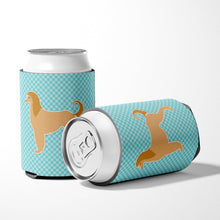 Load image into Gallery viewer, Afghan Hound  Checkerboard Blue Can or Bottle Hugger BB3706CC