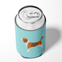 Load image into Gallery viewer, Beagle Checkerboard Blue Can or Bottle Hugger BB3710CC