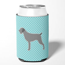 Load image into Gallery viewer, German Wirehaired Pointer Checkerboard Blue Can or Bottle Hugger BB3711CC