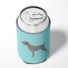 Load image into Gallery viewer, German Wirehaired Pointer Checkerboard Blue Can or Bottle Hugger BB3711CC