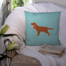 Load image into Gallery viewer, English Cocker Spaniel Checkerboard Blue Throw Pillow - 14x14 Decorative Pillow – Art for Your Home &amp; Patio BB3712PW1414