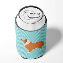 Load image into Gallery viewer, Collie Checkerboard Blue Can or Bottle Hugger BB3716CC