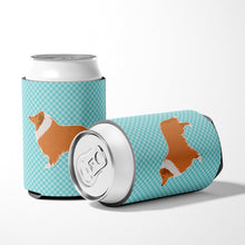 Load image into Gallery viewer, Collie Checkerboard Blue Can or Bottle Hugger BB3716CC