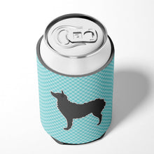 Load image into Gallery viewer, Croatian Sheepdog Checkerboard Blue Can or Bottle Hugger BB3721CC