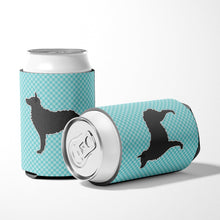Load image into Gallery viewer, Croatian Sheepdog Checkerboard Blue Can or Bottle Hugger BB3721CC