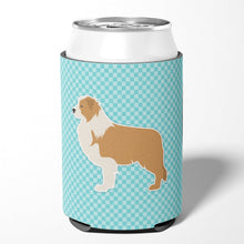 Load image into Gallery viewer, Red Border Collie Checkerboard Blue Can or Bottle Hugger BB3722CC