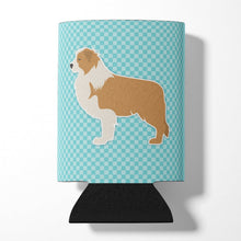 Load image into Gallery viewer, Red Border Collie Checkerboard Blue Can or Bottle Hugger BB3722CC