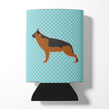 Load image into Gallery viewer, German Shepherd Checkerboard Blue Can or Bottle Hugger BB3724CC