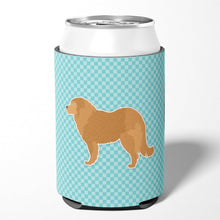 Load image into Gallery viewer, Caucasian Shepherd Dog Checkerboard Blue Can or Bottle Hugger BB3725CC