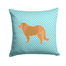 Load image into Gallery viewer, Caucasian Shepherd Dog Checkerboard Blue Throw Pillow - 14x14 Decorative Pillow – Art for Your Home &amp; Patio BB3725PW1414
