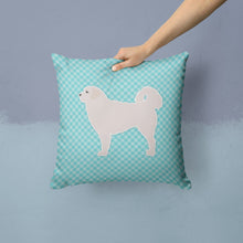 Load image into Gallery viewer, Polish Tatra Sheepdog Checkerboard Blue Throw Pillow - 14x14 Decorative Pillow – Art for Your Home &amp; Patio BB3727PW1414