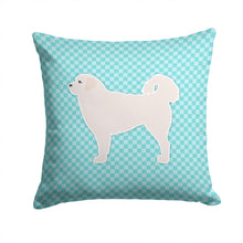 Load image into Gallery viewer, Polish Tatra Sheepdog Checkerboard Blue Throw Pillow - 14x14 Decorative Pillow – Art for Your Home &amp; Patio BB3727PW1414