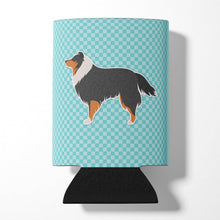 Load image into Gallery viewer, Sheltie/Shetland Sheepdog Checkerboard Blue Can or Bottle Hugger BB3730CC