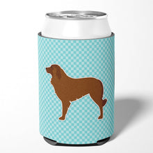 Load image into Gallery viewer, Portuguese Sheepdog Dog Checkerboard Blue Can or Bottle Hugger BB3731CC