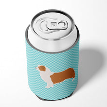 Load image into Gallery viewer, Australian Shepherd Dog Checkerboard Blue Can or Bottle Hugger BB3733CC