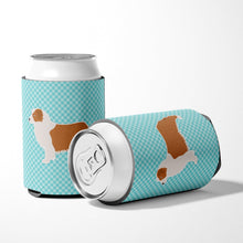 Load image into Gallery viewer, Australian Shepherd Dog Checkerboard Blue Can or Bottle Hugger BB3733CC