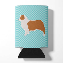 Load image into Gallery viewer, Australian Shepherd Dog Checkerboard Blue Can or Bottle Hugger BB3733CC