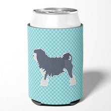 Load image into Gallery viewer, Lowchen Checkerboard Blue Can or Bottle Hugger BB3735CC