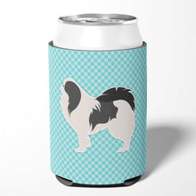 Load image into Gallery viewer, Japanese Chin Checkerboard Blue Can or Bottle Hugger BB3737CC