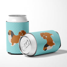 Load image into Gallery viewer, Pekingese Checkerboard Blue Can or Bottle Hugger BB3738CC