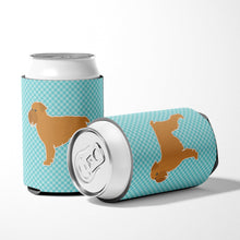 Load image into Gallery viewer, Brussels Griffon Checkerboard Blue Can or Bottle Hugger BB3740CC