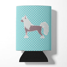 Load image into Gallery viewer, Chinese Crested Checkerboard Blue Can or Bottle Hugger BB3743CC