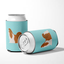 Load image into Gallery viewer, Shih Tzu Checkerboard Blue Can or Bottle Hugger BB3746CC