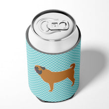 Load image into Gallery viewer, Pug Checkerboard Blue Can or Bottle Hugger BB3747CC