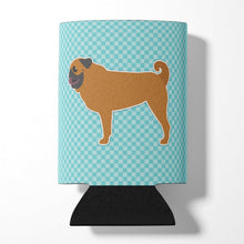 Load image into Gallery viewer, Pug Checkerboard Blue Can or Bottle Hugger BB3747CC