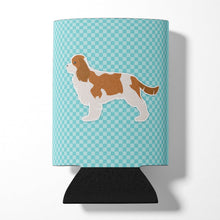Load image into Gallery viewer, Cavalier King Charles Spaniel Checkerboard Blue Can or Bottle Hugger BB3749CC