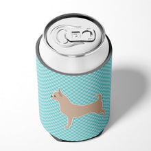 Load image into Gallery viewer, Chihuahua Checkerboard Blue Can or Bottle Hugger BB3750CC