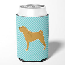 Load image into Gallery viewer, Shar Pei Checkerboard Blue Can or Bottle Hugger BB3752CC