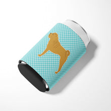 Load image into Gallery viewer, Shar Pei Checkerboard Blue Can or Bottle Hugger BB3752CC