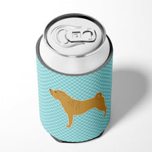 Load image into Gallery viewer, Shar Pei Checkerboard Blue Can or Bottle Hugger BB3752CC