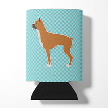 Load image into Gallery viewer, Boxer Checkerboard Blue Can or Bottle Hugger BB3753CC