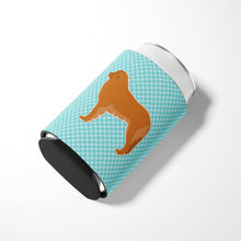 Load image into Gallery viewer, Leonberger Checkerboard Blue Can or Bottle Hugger BB3758CC